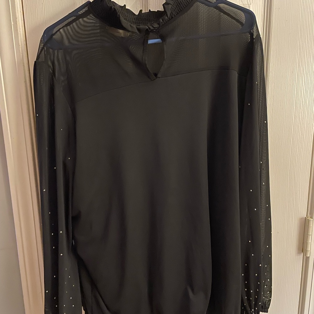 Beautiful black blouse with embellishments
